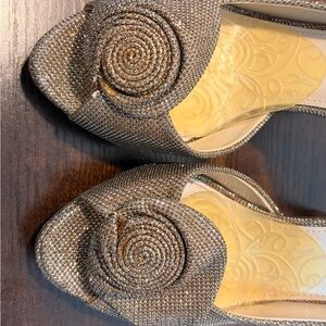 Caparros Silver Textured Heels